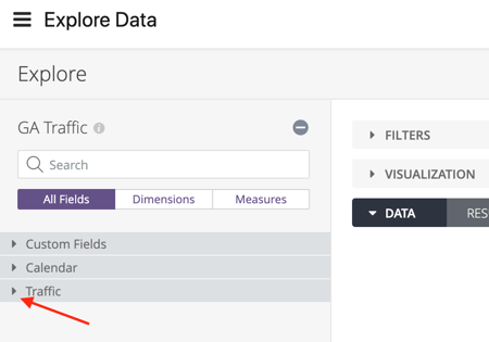 Find UTM and Channel Info in Daasity - Explore Data