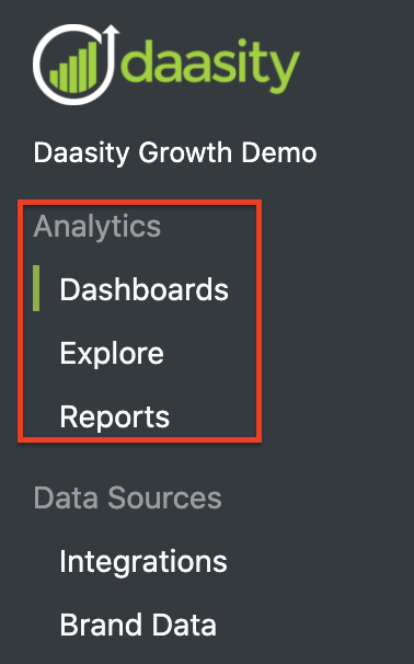 App Navigation - Analytics