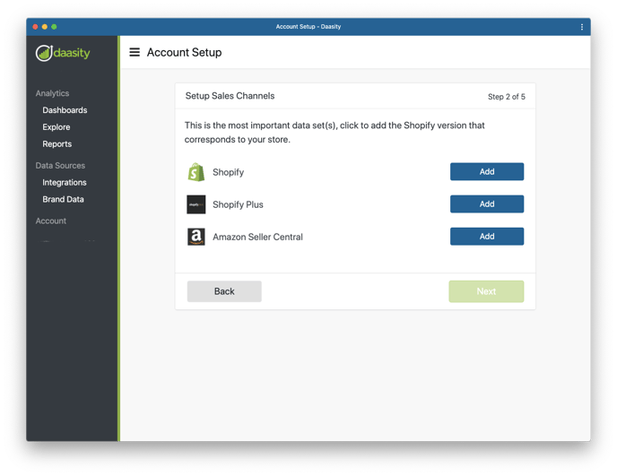 Adding Data Sources for New Professional Accounts - Channels