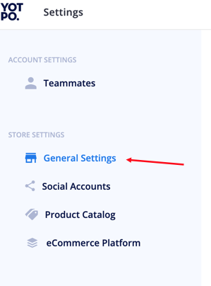 Yotpo Setup - General Settings